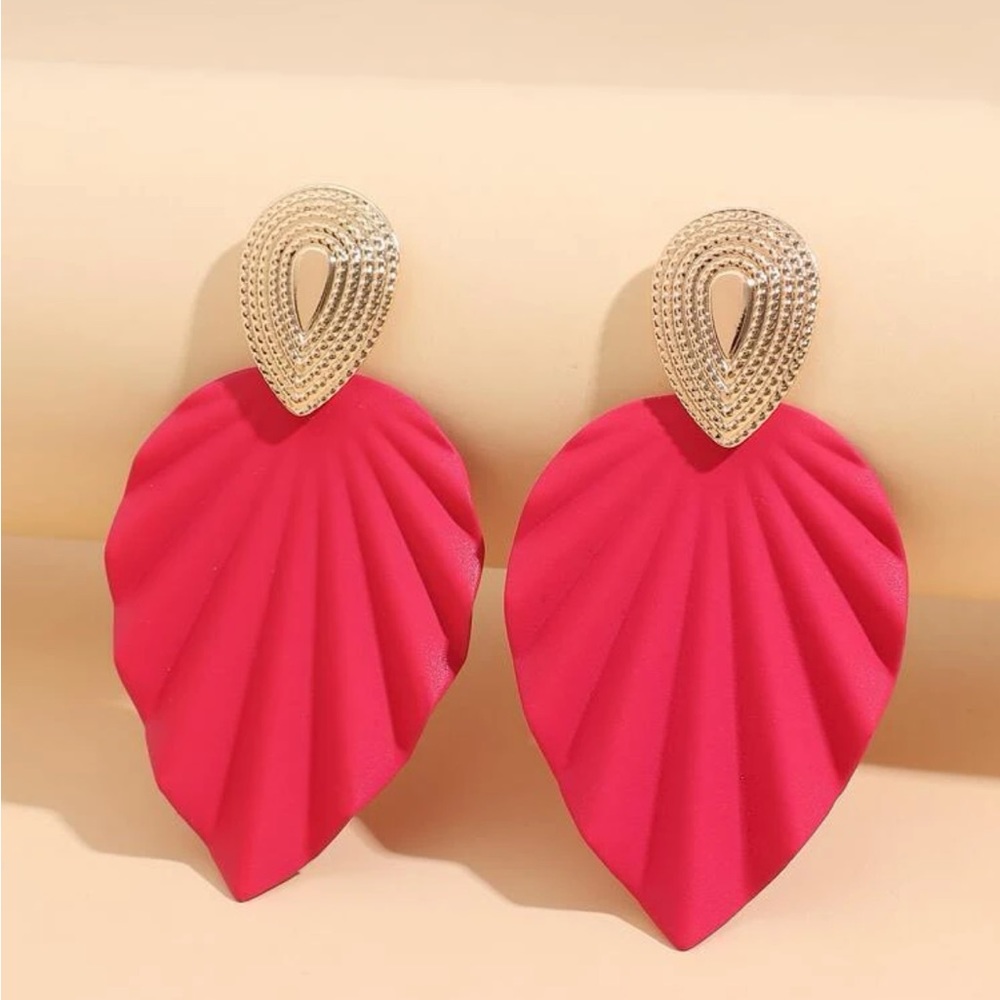 Hot Pink drop Earrings